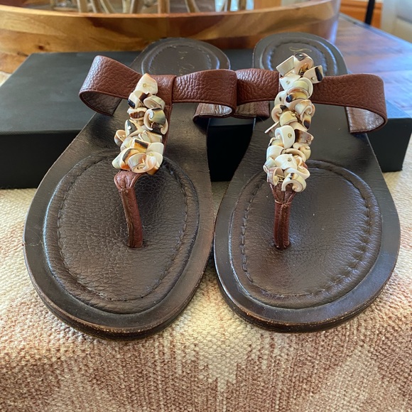 Sam Edelman Leather Sea Shell Sandal
